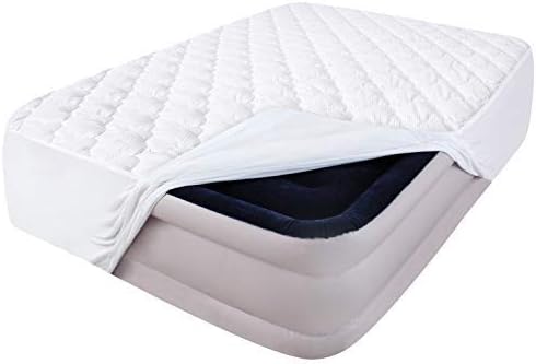Twin Mattress Pad Cover Air Mattress Topper, Pillow Top Twin Size Quilted Fitted Mattress Protector for Kids, Super Soft Breathable and Noiseless Down Alternative Fiber (15-23'' Deep Pocket)