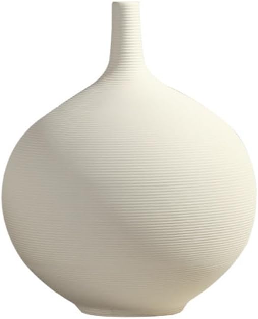 Scandinavian Style Ceramic Vase Frosted Simple Home TV Cabinet Creative Decoration Modern White Ceramic Vase, Small Narrow Neck Vases, Ceramic Flower Vases Decorative, Fireplace, Table Decor Va