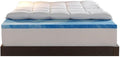 Sleep Innovations Dual Layer 4 Inch Memory Foam Mattress Topper, Twin Size, Medium Support, 2 Inch Cooling Gel Memory Foam Plus 2 Inch Pillow Top Cover