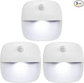 AMIR Upgraded Motion Sensor Light Indoor, Stair Lights Battery Operated, Cordless Stick-On LED Night Light for Closet, Hallway, Bathroom, Kitchen, Cabinet, Energy Efficient (White - Pack of 3)