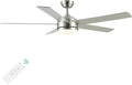 YUHAO 60 Inch Brushed Nickel Ceiling Fan with Light and Remote Control.Noiseless,Dimmable,3CCT,6 Speeds Reversible, DC Ceiling Fans for Indoor or Covered Outdoor