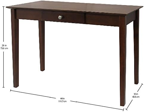 Winsome Rochester Console Table with Drawer, for Living Room, Hallway, Bedroom, 29", Antique Walnut