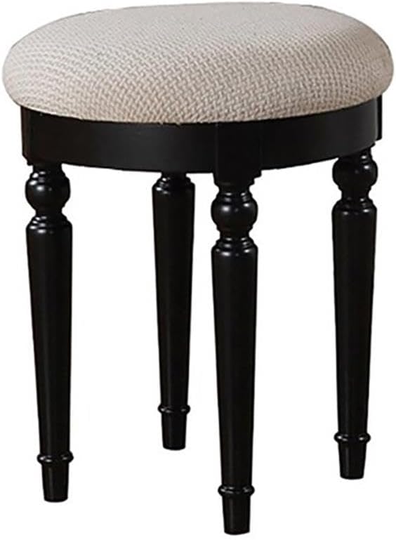 BOBKONA F4072 St. Croix Collection Vanity Set with Stool, Black