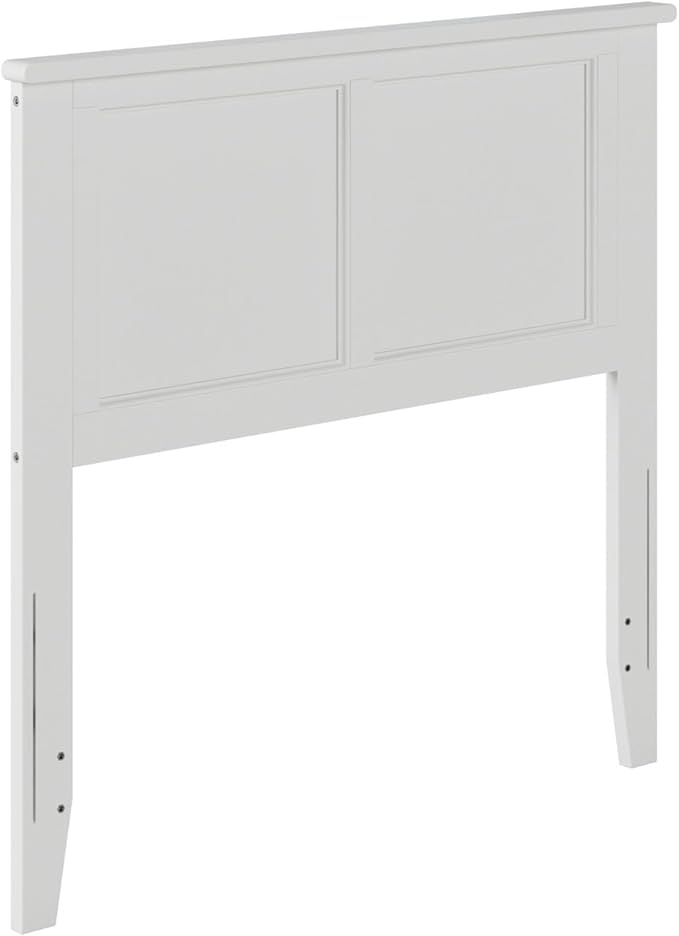 AFI, Madison Twin Solid Wood Panel Headboard with Attachable Charger, White