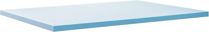 ZINUS 2 Inch Green Tea Cooling Gel Memory Foam Mattress Topper, Smaller, More Convenient WonderBox Packaging, Cooling Gel Foam, CertiPUR-US Certified, Full