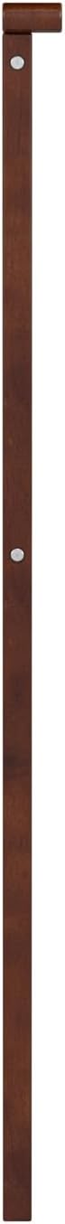 AFI, Madison Twin Solid Wood Panel Headboard with Attachable Charger, Walnut