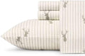 Eddie Bauer - Twin Sheets, Cotton Flannel Bedding Set, Brushed For Extra Softness, Cozy Home Decor (Deer Lodge, Twin)