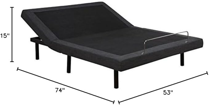 Full Premier Adjustable Base with Massage, Wireless Remote, USB Port-Ergonomic Head and Foot Incline