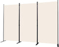 Room Divider, 3 Panel Folding Privacy Screens with Wider Support Feet, 6 Ft Portable Room Partition for Room Separator, 102" W X 71" H, Beige