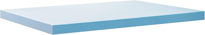 ZINUS 4 Inch Green Tea Cooling Gel Memory Foam Mattress Topper, Smaller, More Convenient WonderBox Packaging, Cooling Gel Foam, Pressure-Relieving Design, CertiPUR-US Certified, Twin