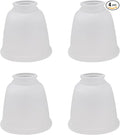 Aspen Creative 23045-4 Transitional Style Bell Shaped Frosted Replacement Glass Shade, 2-1/8" Fitter Size, 4-5/8" high x 4-5/8" diameter, 4 Pack