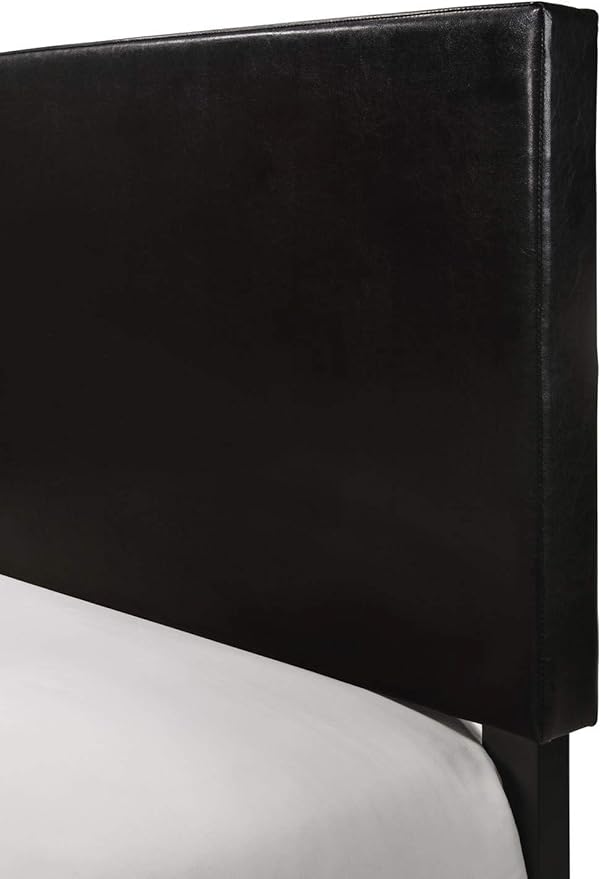 Crown Mark Erin Upholstered Panel Bed in Black, King