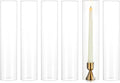 NUPTIO Hurricane Glass Candle Holder: 2.5 x 12 inches Open Ended Cylinder Chimney Replacement for Taper Candles - Bulk Clear Candlestick Holders Sleeve for Christmas Fireplace Decor