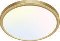 zemty LED Ceiling Light Golden - 12In 28W Aureate Flush Mount Ceiling Light, 3 Color Temperature 3000K/4500K/6000K - 3200lm Gilded Round Flat Light Fixture for Kitchen Bathroom Shower
