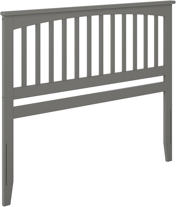 AFI, Mission Queen Solid Wood Headboard with Attachable Charger, Grey