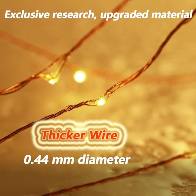 165Ft Ultra Long 500 LEDs String Lights Plug in, with Switch/Timer, Waterproof Dimmable Copper String Lights for Home/Holiday Decor, 8 Modes Fairy Lights with Remote, Warm White UL Listed