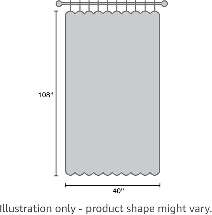 Aiyufeng Long Sheer Black Curtains for Living Room 108 inch Length 2 Panels Set, Semitransparent Balance Privacy & Light Vertical Farmhouse Sheer Drapes for Bedroom, W40 x L108