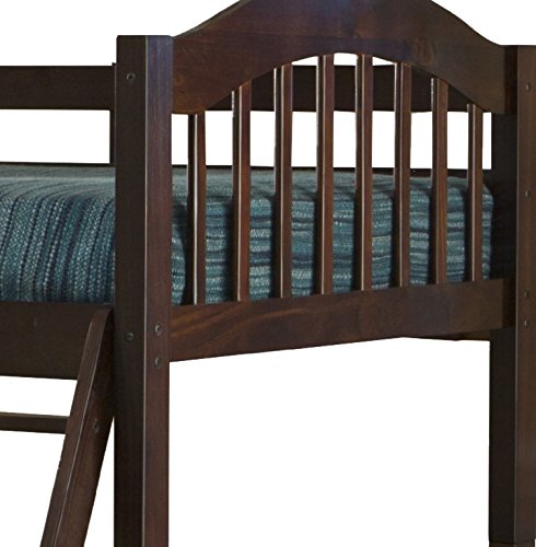 Storkcraft Long Horn Twin-Over-Twin Bunk Bed (Espresso) - GREENGUARD Gold Certified, Converts to 2 Individual Twin Beds