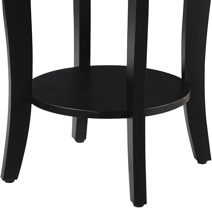 Convenience Concepts American Heritage Round End Table, Black