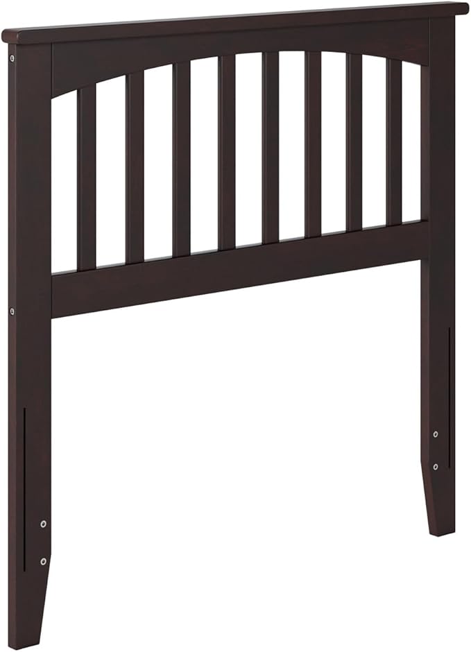 AFI, Mission Twin Solid Wood Headboard with Attachable Charger, Espresso