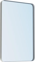 VocalStar 18 x 26 Inch Silver Bathroom Mirror for Wall, Metal Framed Rounded Rectangle Vanity Mirror Modern Farmhouse, 1/4-inch Shatterproof Glass | Ultra-Flush Hanging
