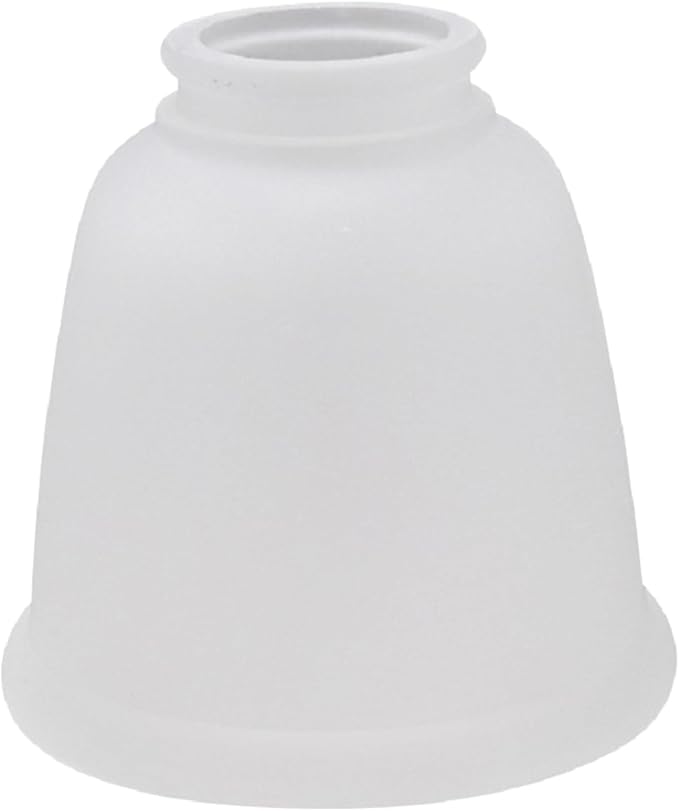 Aspen Creative 23045-4 Transitional Style Bell Shaped Frosted Replacement Glass Shade, 2-1/8" Fitter Size, 4-5/8" high x 4-5/8" diameter, 4 Pack