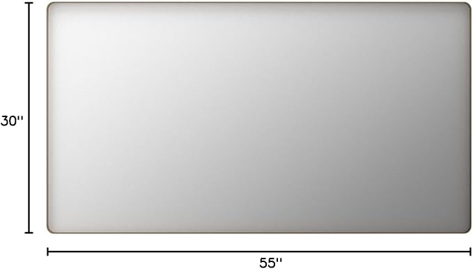 LOAAO 55”X30” Gold Bathroom Mirror, Rounded Rectangle Gold Frame Mirror, Brushed Gold Bathroom Vanity Mirror Wall-Mounted, Anti-Rust, Tempered Glass, Hangs Horizontally or Vertically