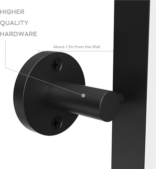 18" x 24" Pivot Rectangle Bathroom Mirror Tilting Beveled Black Metal Framed Vanity Mirrors for Wall, Tempered Glass