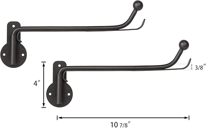 Mkono Wall Mounted Drying Rack Laundry Clothes Hanger with Swing Arm Space Saving Metal Hanging Valet Rod for Laundry Closet Organizer Bathroom Bedroom, 2 Pack, Black