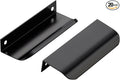 Ravinte Hardware 20 Pack Black Cabinet Handles, 4 Inch (102mm) Finger Edge Pulls, 3 Inch Hole Center, Finger Pulls for Cabinets