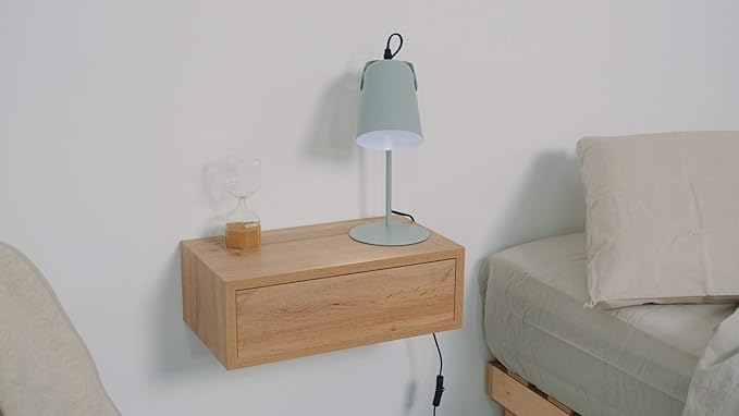 Mobili Fiver, Riccardo Floating nightstand, Pearled Elm, Made in Italy