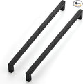 JOY DECOR 4 Pack Cabinet Handles, Black Cabinet Pulls, 11-1/3 Inch Kitchen Closet Handles Square Drawer Pulls Stainless Steel Drawer Hardware, 288mm Hole Centers