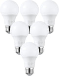 TORCHSTAR A19 LED Light Bulbs 60W Equivalent, UL Listed, 5000K Daylight, Dimmable, 9W, 800lm, Flicker Free, E26 Standard Base LED Bulb for Ceiling Fan, Lamp, 15,000hrs, Pack of 6