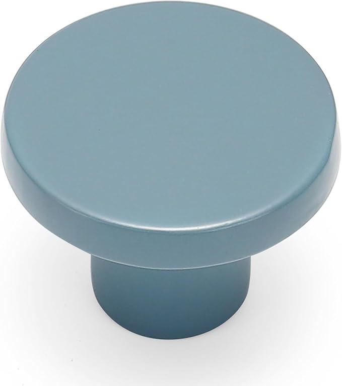 Ravinte 5 Pack Cabinet Knobs Light Blue Kitchen Cabinet Knobs Round Dresser Drawer Pulls Closet Door Pulls 1-1/5 Inch