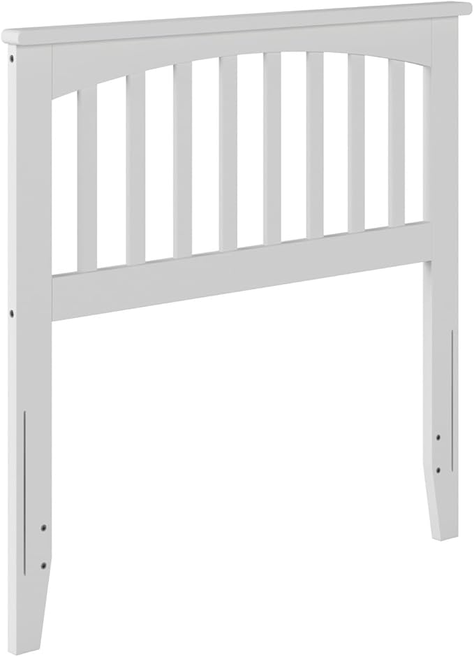 AFI, Mission Twin Solid Wood Headboard with Attachable Charger, White