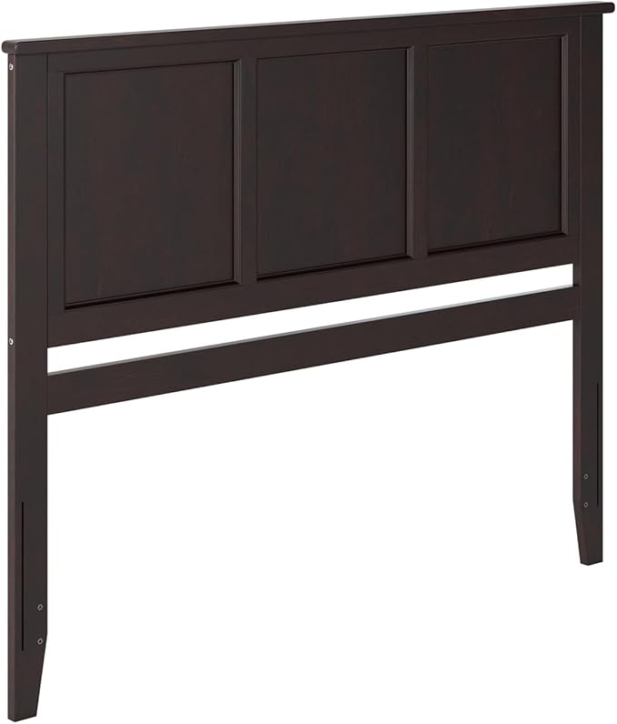 AFI, Madison Queen Solid Wood Panel Headboard with Attachable Charger, Espresso