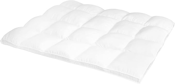 Superior Mattress Topper, Down Alternative, 2 Inch Deep Sized Bed Pillow Top, Comfort Pad, Fluffy Mattress-Topper Protector, Plush Cooling Extra Soft, Hotel Quality, All-Season, Twin XL, White