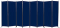 Room Divider, 8 Panel Folding Privacy Screens with Wider Support Feet, 6 Ft Portable Room Partition for Room Separator, 176" W X 71" H, Navy Blue