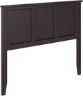 AFI, Madison Full Solid Wood Panel Headboard with Attachable Charger, Espresso
