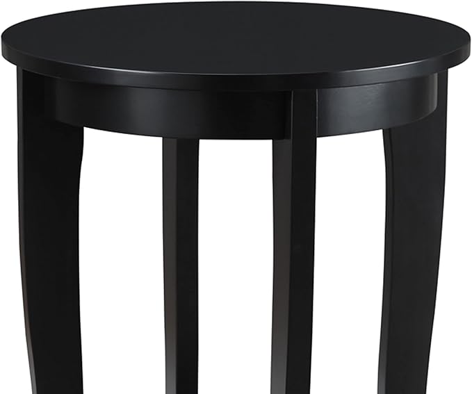 Convenience Concepts American Heritage Round End Table, Black