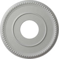 12 1/2"OD x 3 7/8"ID x 3/4"P Bradford Ceiling Medallion (Fits Canopies up to 6 5/8"), Hand-Painted Frost