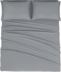 Mejoroom King Size Bed Sheet Set - Hotel Luxury 1800 Bedding Sheets & Pillowcases - 16" Deep Pocket Fitted Sheet, Soft, Breathable, Wrinkle & Fade Resistant - 4 Piece(King, Gray)
