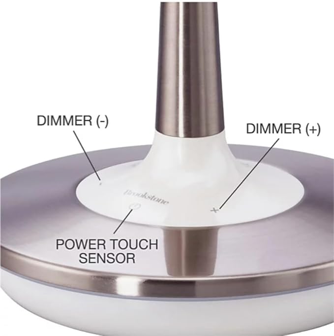Brookstone Cordless Illuminated Makeup Mirror Silver