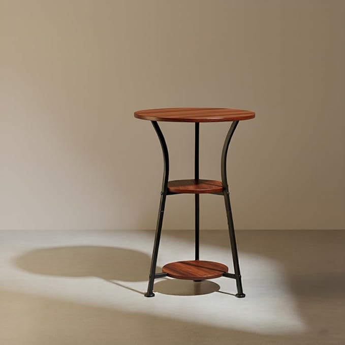 Dulcii Round Side Table for Narrow and Small Spaces,3 Tier Small Round End Table Sofa Side Table for Living Room,Small Bedside Table Round Nightstand for Bedroom