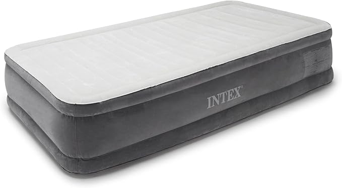 Intex Comfort Dura-Beam Airbed Internal Electric Pump Bed Height Elevated (2020 Model)