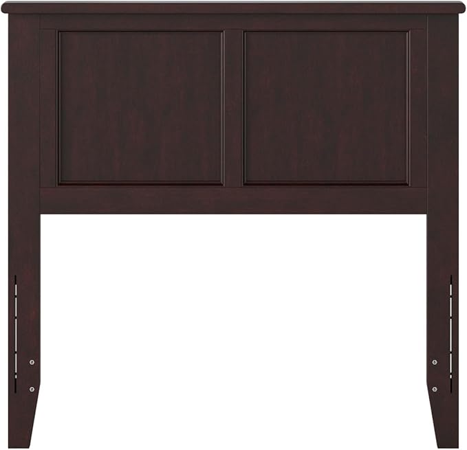 AFI, Madison Twin Solid Wood Panel Headboard with Attachable Charger, Espresso