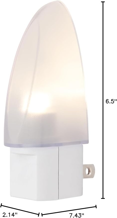 Lights by Night LED Night Light, Plug-in, Dusk to Dawn Sensor, Warm White, UL-Certified, Energy Efficient, Ideal Nightlight for Bedroom, Bathroom, Nursery, Hallway, Kitchen, 11377