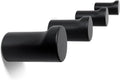 Wooden Black Wall Hooks - Pack of 4 - Wall Mounted Decorative Hook - Modern Wood Pegs for Hanging Hat, Coat, Towel - Purse and Backpack Hanger for Entryway
