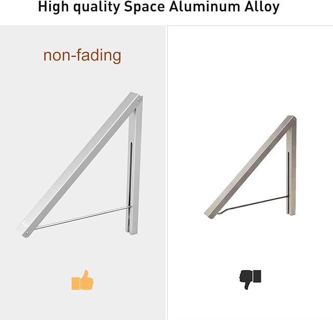 Wall Mounted Drying Rack Clothes Hanger Folding Wall Coat Racks Aluminum Home Storage Organiser Space Savers