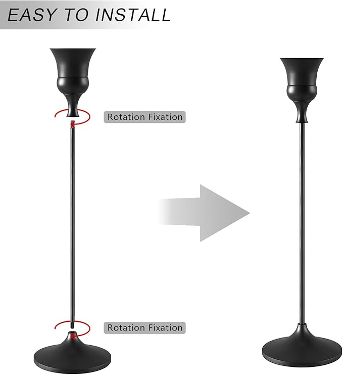 Candlestick Holders Black, 6 Packs Taper Candle Holder for Candlesticks, Candle Sticks Holder Decor for Home Decor